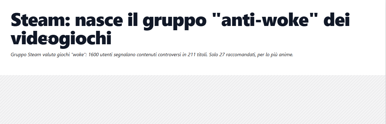 Gruppo Steam anti-woke
